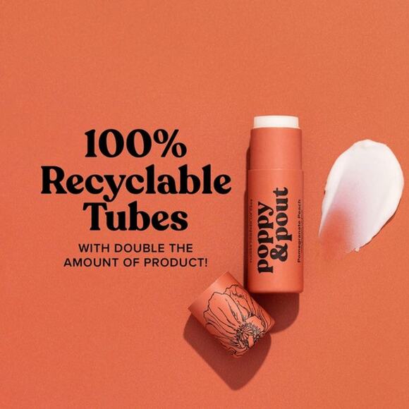 A014-D • Poppy & Pout Pomegranate Peach Lip Balm - Picture 6 of 8